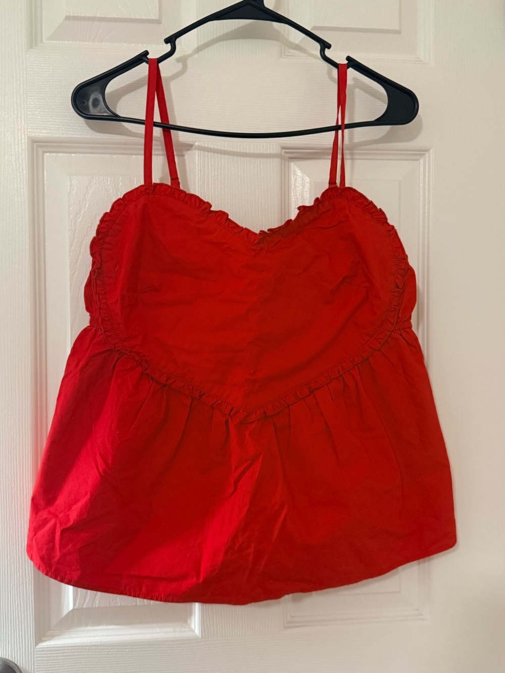 love on a hanger Red Ruffle-Trim Spaghetti Strap Cami